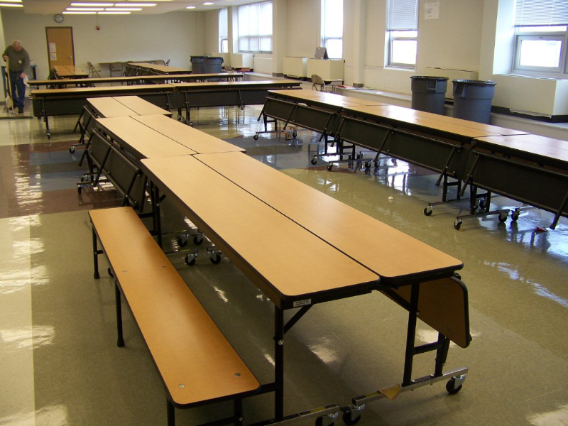 middle school cafeteria tables